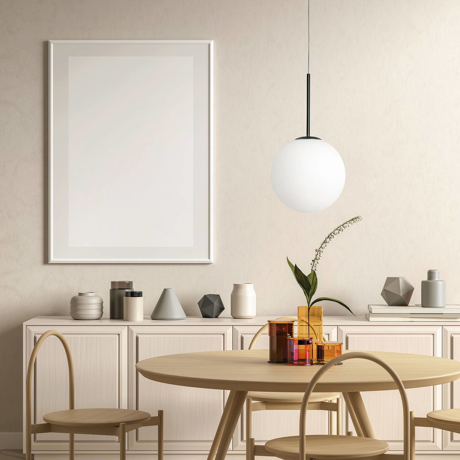 Sforzin Lampa wisząca Jugen, Black Edition, 1-punktowa