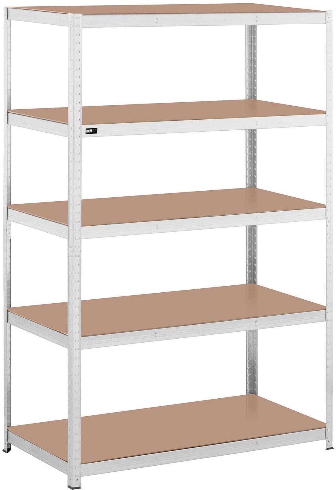 MSW MSW Regał magazynowy 120 x 60 x 180 cm 5 x 150 kg szary MSW-STSH-32