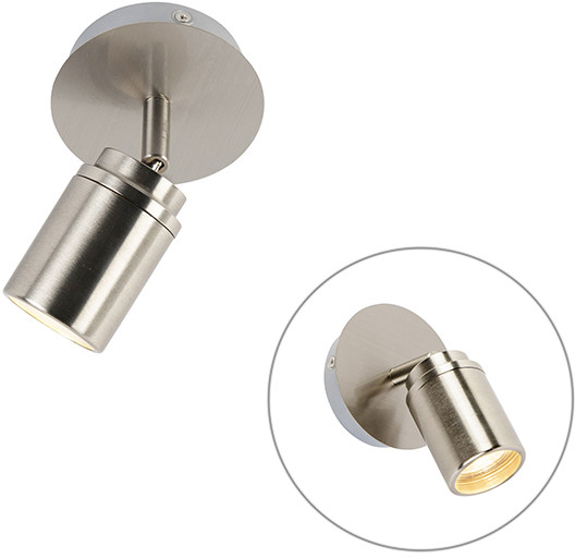 QAZQA Nowoczesny spot łazienkowy stal IP44 - Ducha