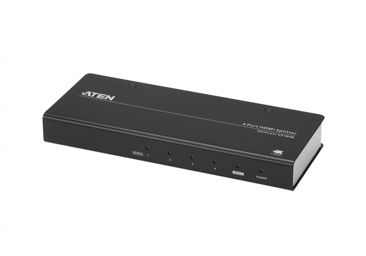Aten Rozdzielacz VS184B-AT-G 4-Port True 4K HDMI Splitter VS184B-AT-G