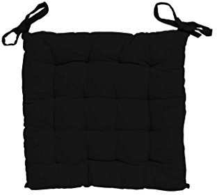 Soleil d'ocre Poszewka na krzesło pikowany Alicja Czarny