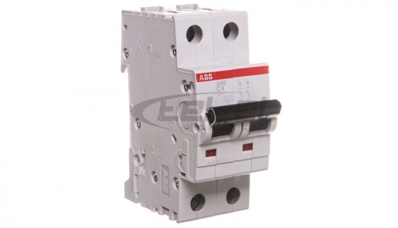 ABB Wyłącznik nadprądowy 2P C 4A 6kA AC S202-C4 2CDS252001R0044 2CDS252001R0044