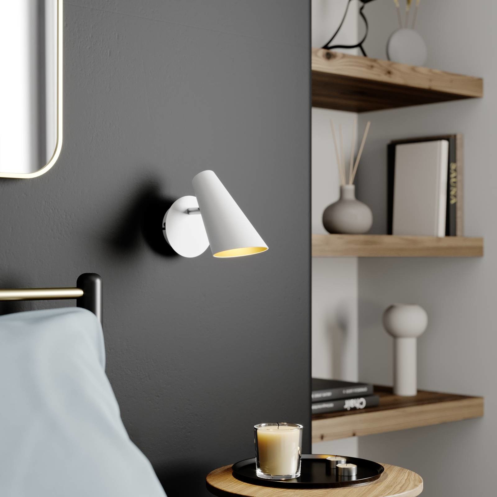 LUCANDE Lucande Wibke lampa ścienna w kolorze białym