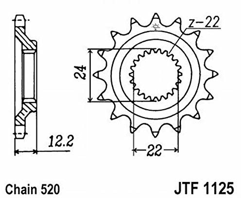 jtsprockets Zębnik JT 1125 Z16 A50112516