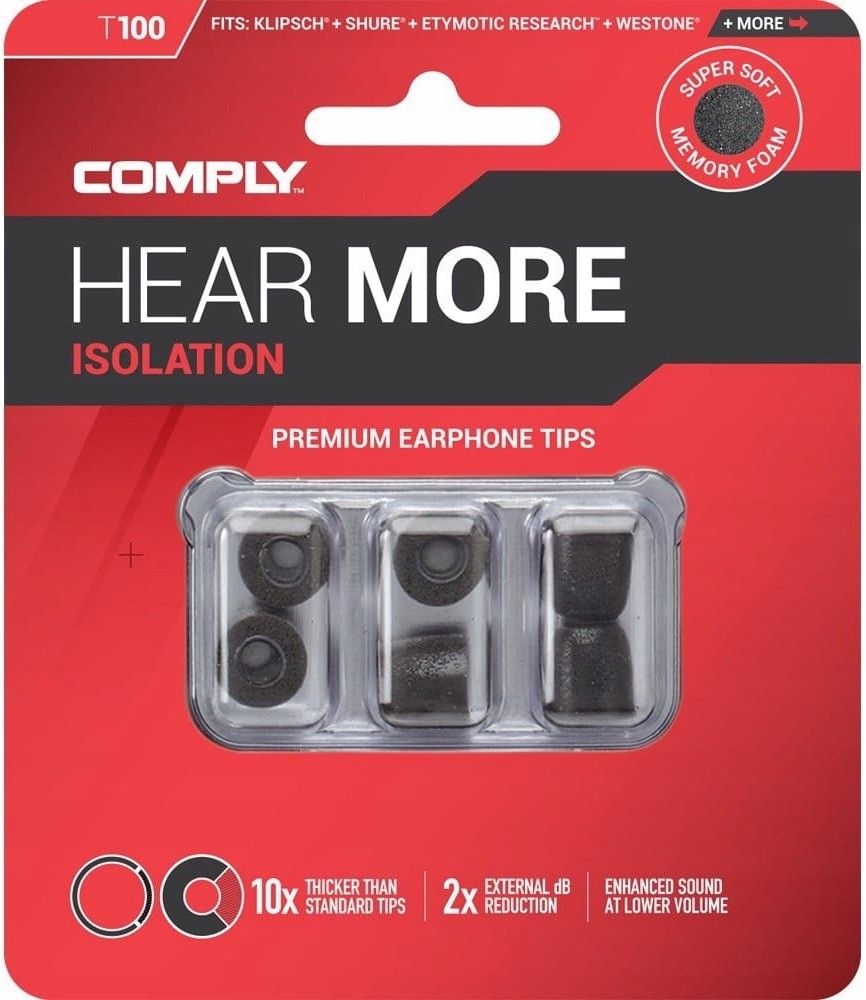 Comply Pianki T 100 Do Słuchawek Isolation Roz L