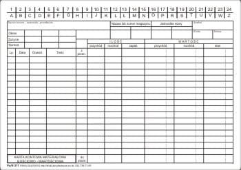 Firma krajewski Karta kontowa materiałowa ilość-wartość A5 [Pu/K-311] 47174_0