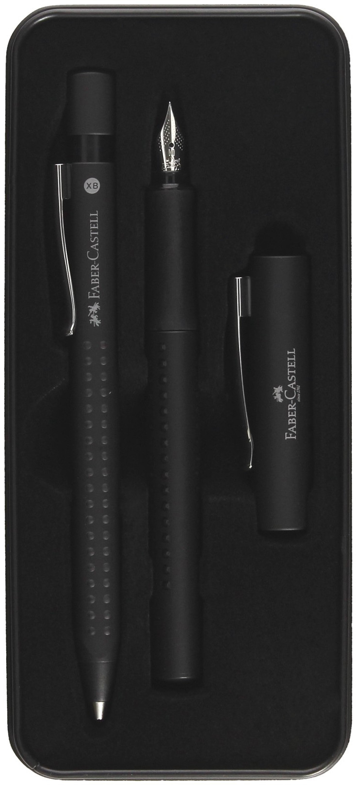 Faber Castell 140983 - zestaw upominkowy Grip 2011 pióro i długopis czarny 140983