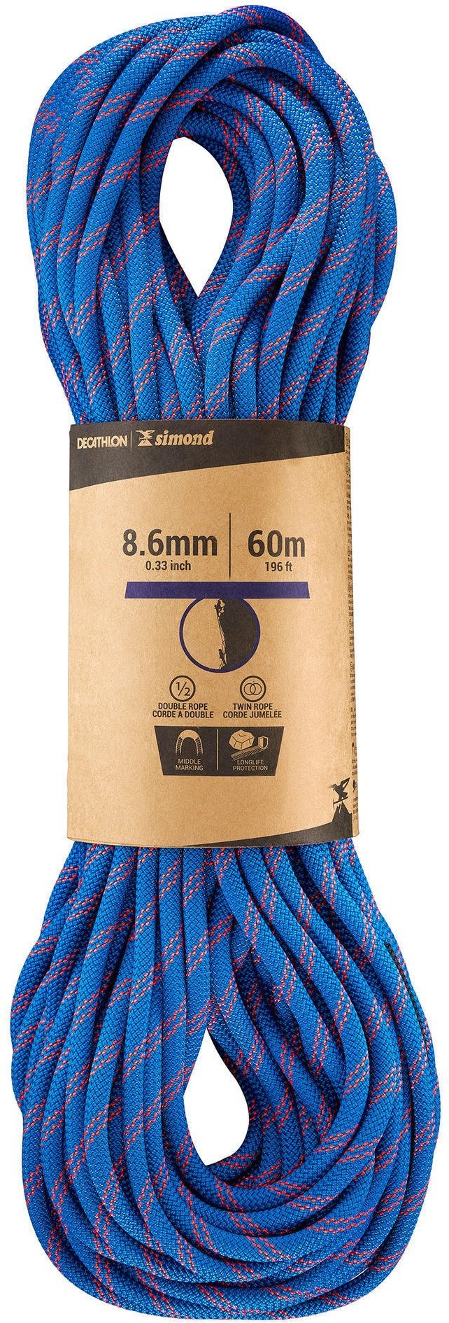 Simond Lina połówkowa Rappel 8,6 mm x 60 m Unisex