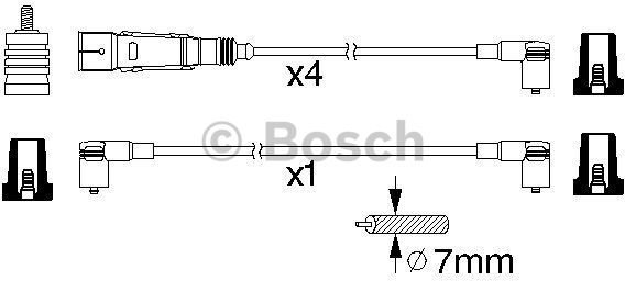 BOSCH Komplet przewodów zapłonowych 0 986 356 360