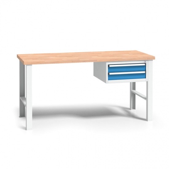 B2B Partner Profesjonalny stół warsztatowy z drewnianym blatem roboczym 179222