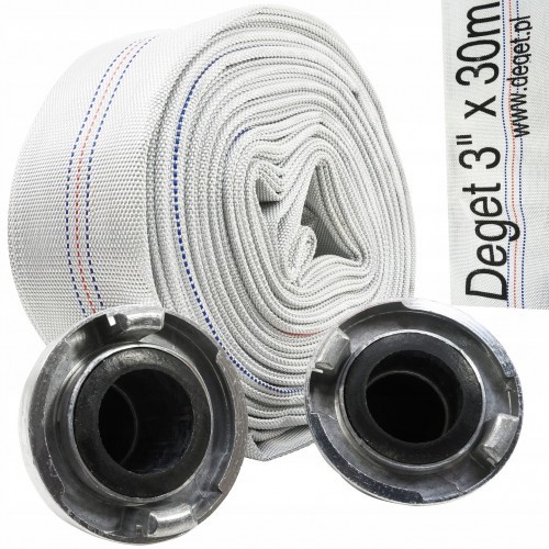 DEGET WĄŻ DO WODY BRUDNEJ STRAŻACKI 3' 30M ZŁĄCZKI DEGET V60142