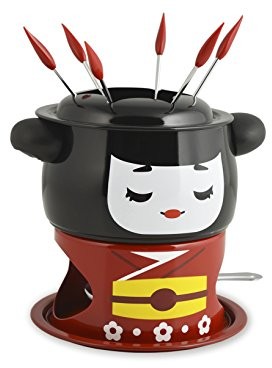 Home Dolly Fondue firmy Service, drewno/metal, czarna, 11 sztuki 9702200