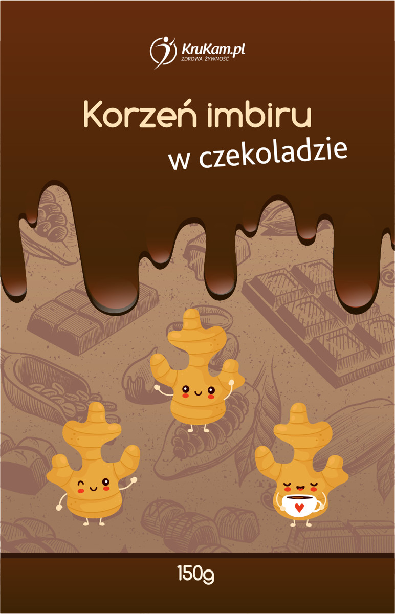 KruKam Imbir w czekoladzie bez dodatku cukru 150g