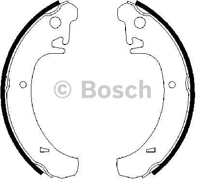 BOSCH Zestaw szczęk hamulcowych 0 986 487 219