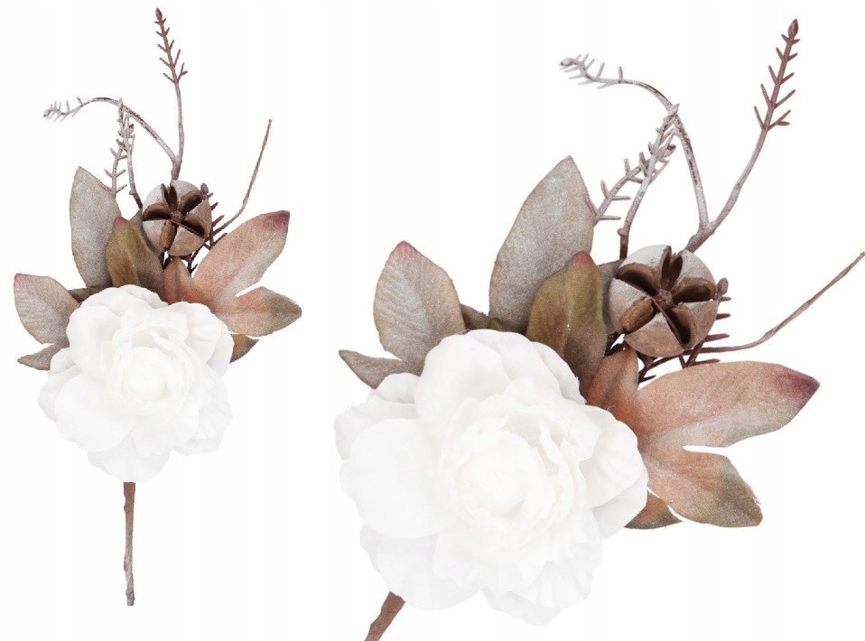 Róża Na Piku Gałązka Dekoracyjna 25 CM Ozdoba