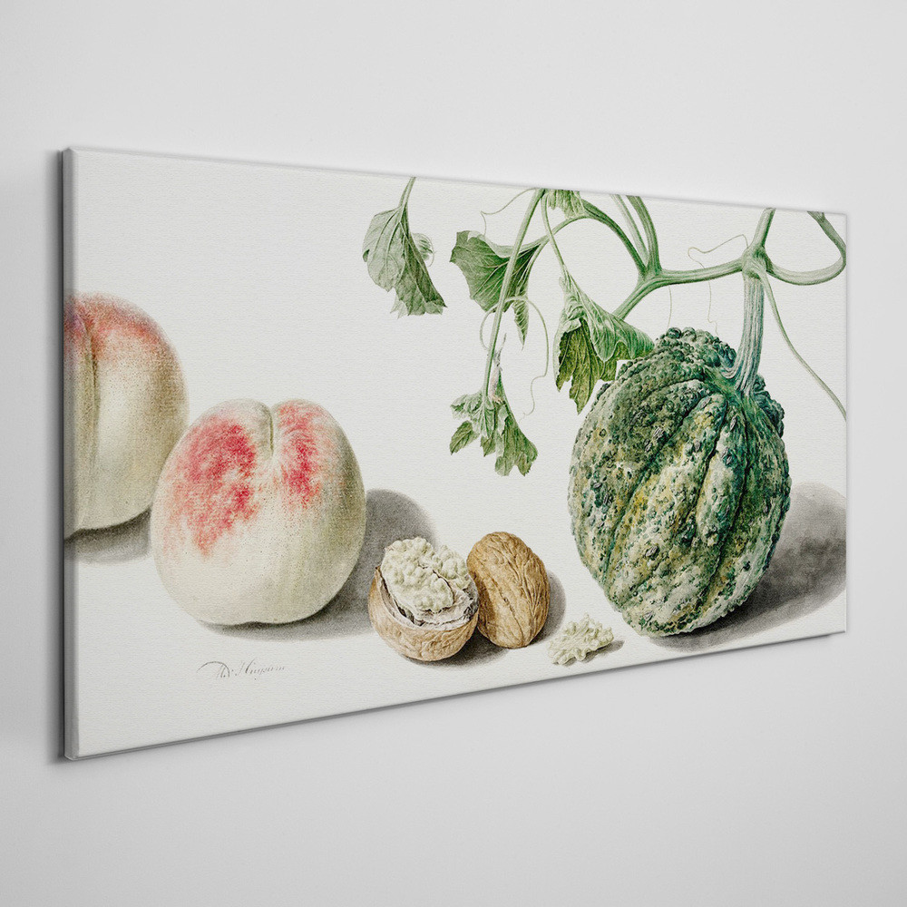 PL Coloray Obraz na Płótnie Nowoczesny Owoce Orzechy 140x70cm