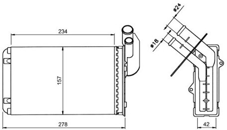 NRF Wymiennik ciepła, ogrzewanie wnętrza 58836