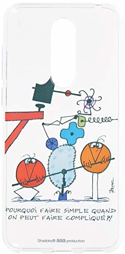 Caseink Pokrowiec ochronny na 5,7 cala Meizu M6T, ultracienki, motyw: Shadoks CPRNTSKMZM6TWHYSIMPLE