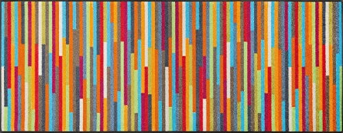 Wash&Dry Mikado Stripes nadająca się do prania wycieraczka Wash + dry, kolorowy, 75x190x0.7 cm 062349