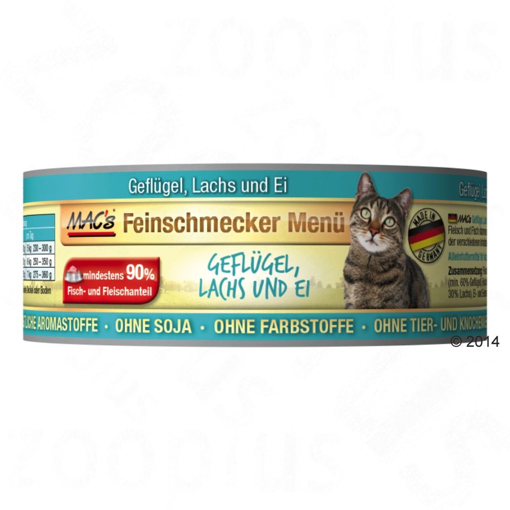 Mac´S 5 + 1 gratis! MAC´s Cat Feinschmecker 6 x 100 g Cielęcina & drób