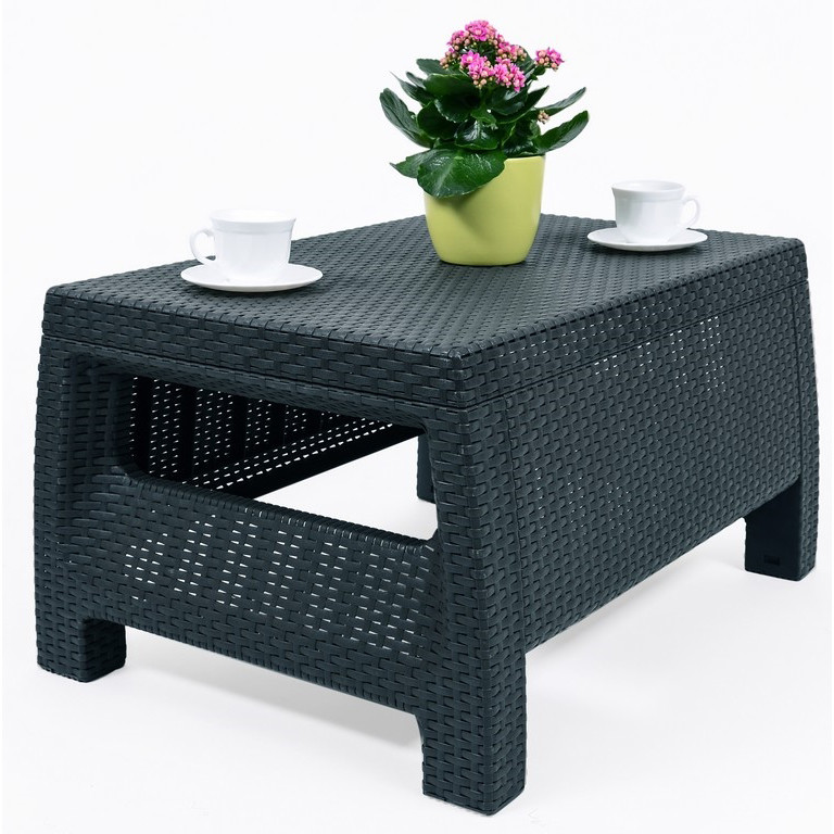 Curver Stolik ogrodowy 77x42cm Corfu grafit BK-002139 + 20 zł na pierwsze zakupy BK-002139