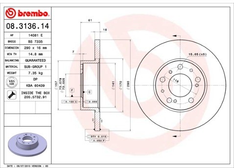 BREMBO 08.3136.14
