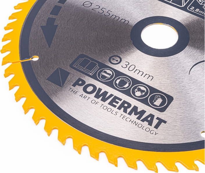 Powermat Tarcza widiowa do drewna Powermat 255 mm 30 mm 60 zęby TDD-255x30x60Z