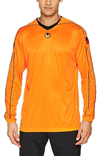 Uhlsport trykot Stream II z długim rękawem, wielokolorowa, L 100305704_orange/schwarz_L