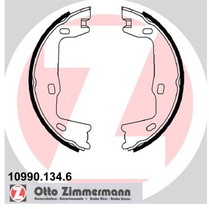 ZIMMERMANN Zesatw szczęk hamulcowych, hamulec postojowy 10990.134.6