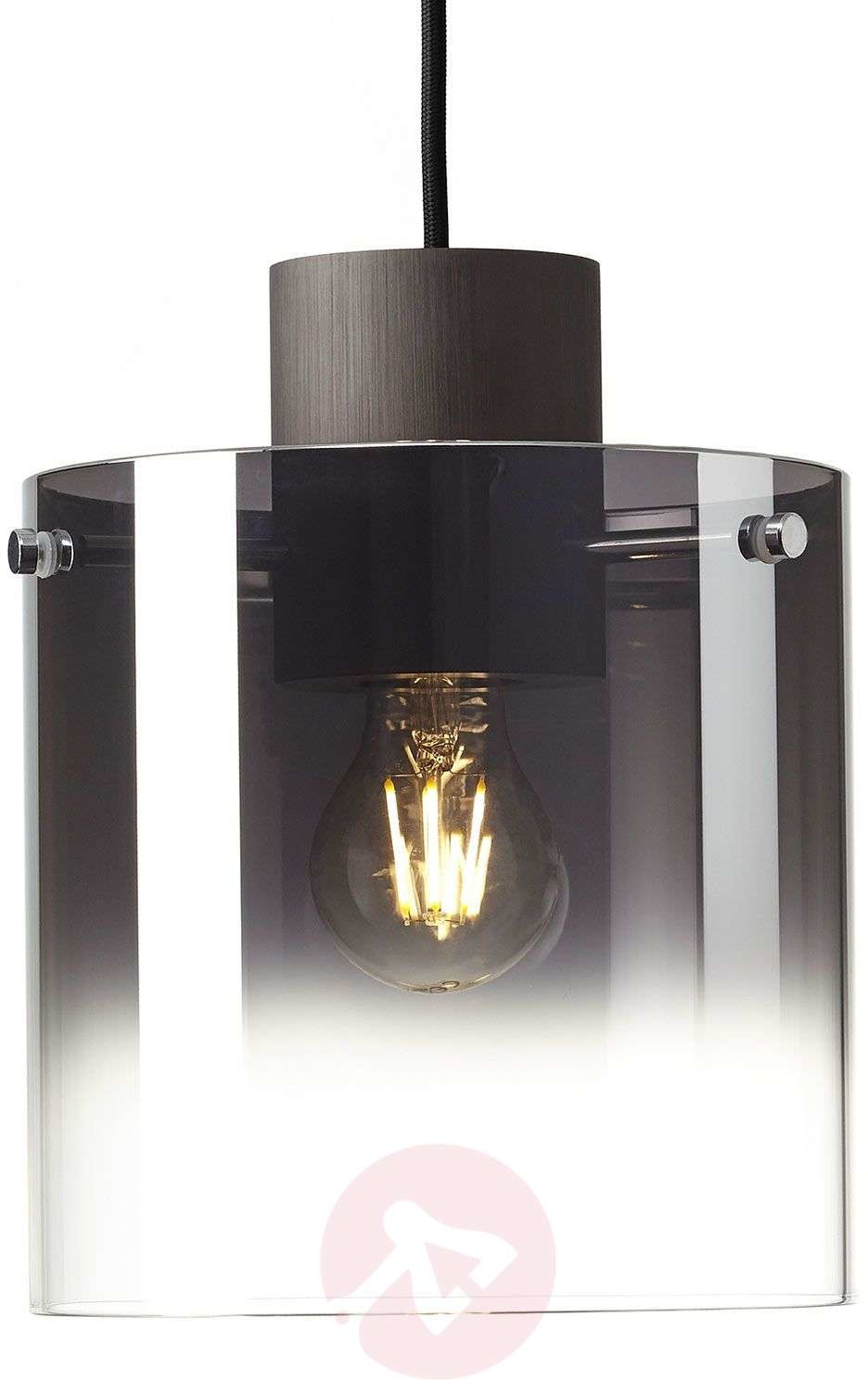 Brilliant Lampa wisząca Beth klosz z dymionego szkła, 1-pkt.