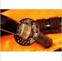 Kuźnia mieczy samurajskich MIECZ SAMURAJSKI WAKIZASHI DO TRENINGU, STAL WYSOKOWĘGLOWA 1095, HARTOWANA GLINKĄ, R325