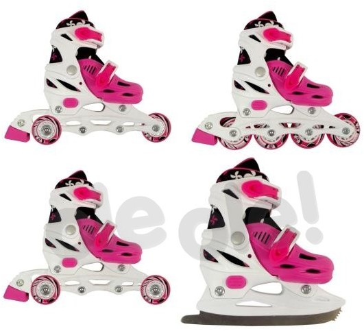 Enero Enero Łyżworolki Wrotki Łyżwy 4w1 30-33 różowy 1007243