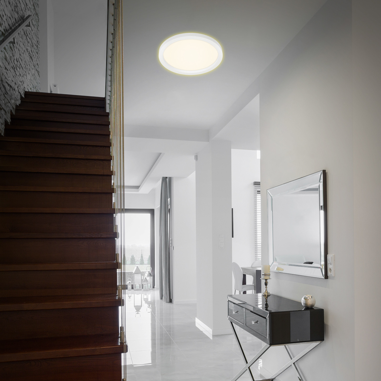 Briloner Lampa sufitowa LED 7361, 29 cm, biała