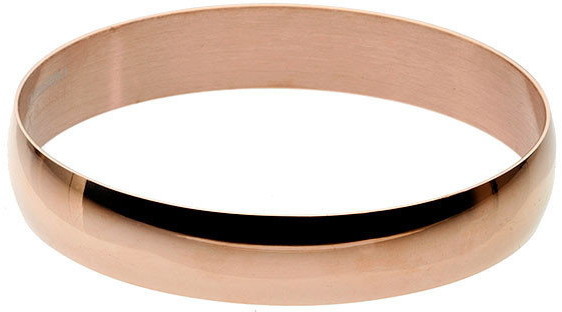 Manoki Minimalistyczna bransoleta bangle, różowe złoto -