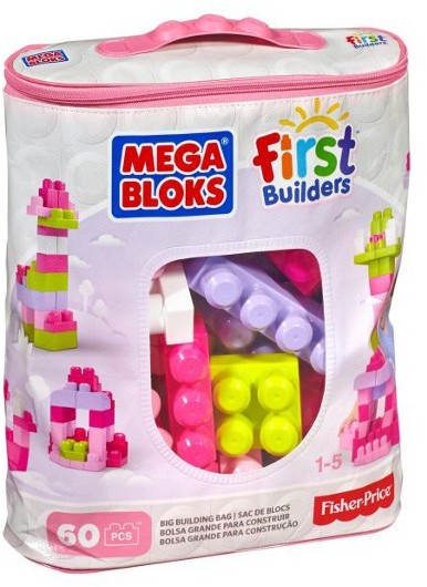 Mega Bloks Klocki 60 elementów torba różowa DCH54