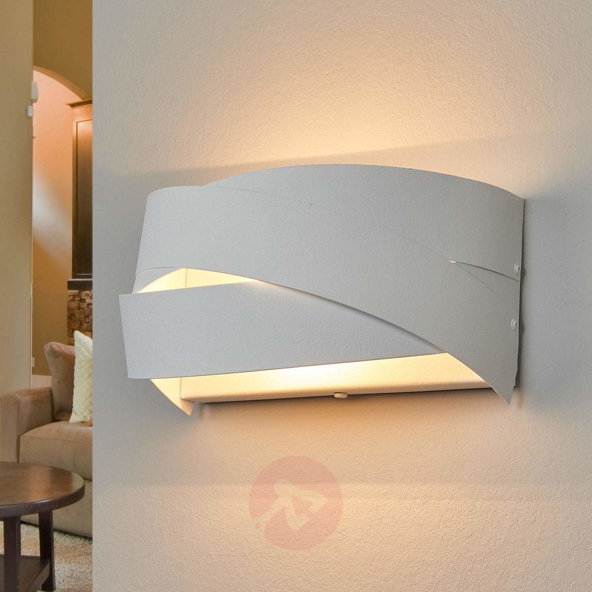 Tornado  śnieżnobiała lampa ścienna