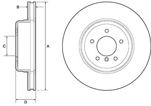Delphi Tarcza hamulcowa BG9163C