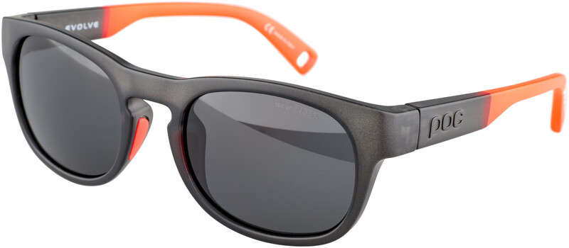 POC POC Evolve Sunglasses Kids, uranium black/fluorescent orange/equalizer grey  2021 Okulary przeciwsłoneczne dla dzieci EV10018378EQG1