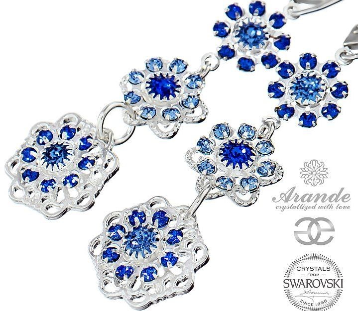 Swarovski UNIKAT KOLCZYKI AQUA FEEL Srebro