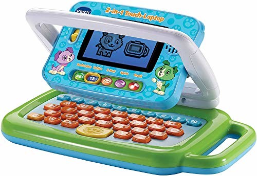 Vtech 80-600904 dotykowy laptop 2 w 1, laptop do nauki, wielokolorowy