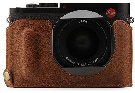 MegaGear megagear Leica Q (typ 116) EVER Ready prawdziwej skóry aparat w miejscu torba z paskiem do noszenia na ramieniu MG1401