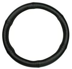 inny Pokrowiec na kierownicę 37-39cm skóra naturalna czarny N45-2913