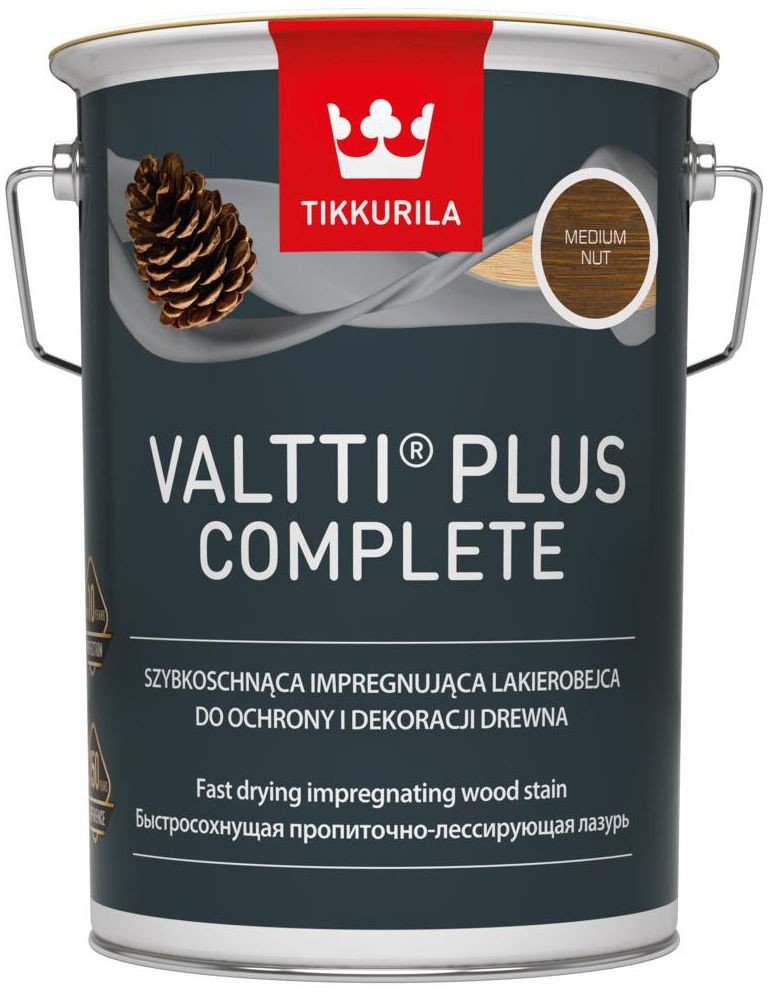 Tikkurila Lazura do drewna VALTTI 5 l Medium Nut