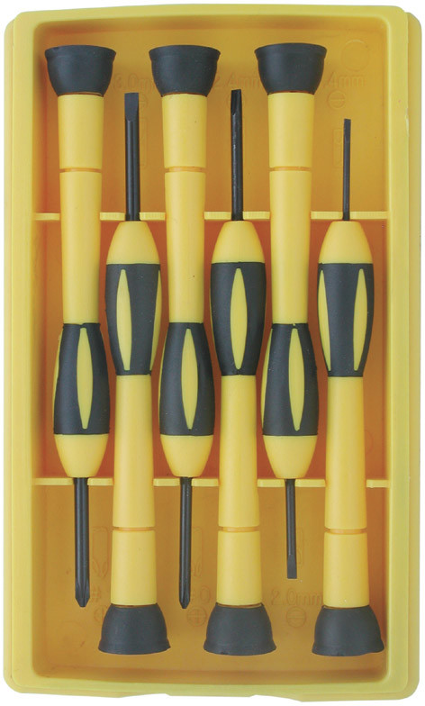 Komplet wkrętaków precyzyjnych zegarmistrzowskich 6 sztuk MODECO MN-10-207