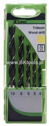 LUNA Zestaw wierteł krętych do drewna 5 szt 232170100
