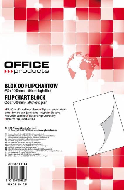 Blok do flipchartu 65x100cm gładki 50) X01034 NB-7815