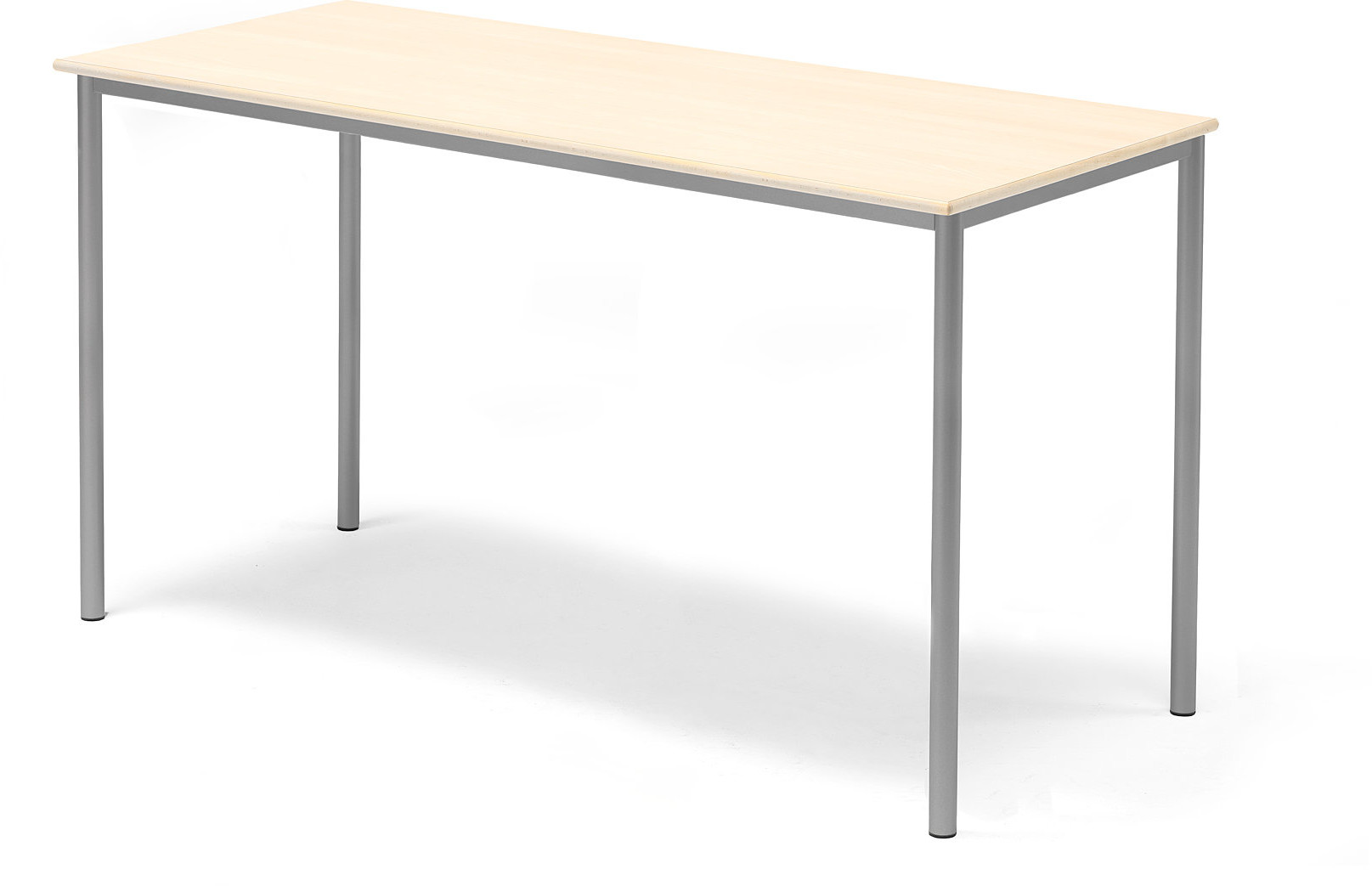AJ Produkty Biurko Boras, 1600x700x900 mm, srebrna rama, brzoza laminat