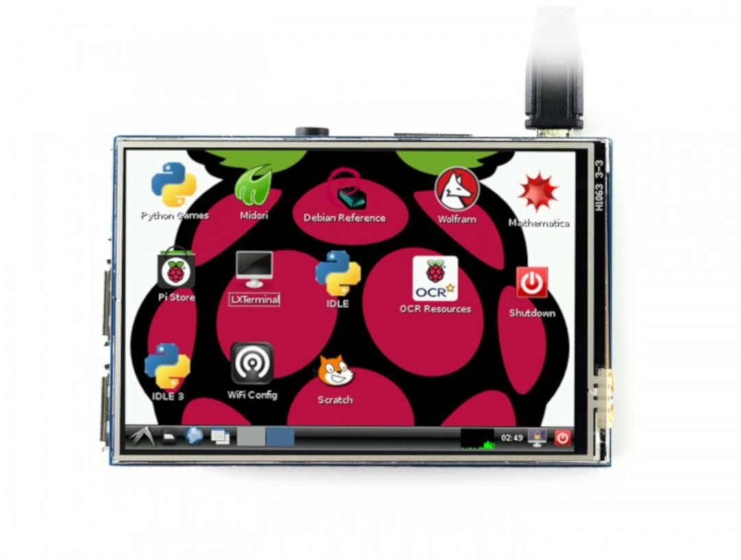 Raspberry Pi Waveshare Ekran dotykowy Waveshare B - rezystancyjny LCD IPS 3,5'' 320x480px GPIO dla 3/2/B+/Zero WSR-15128