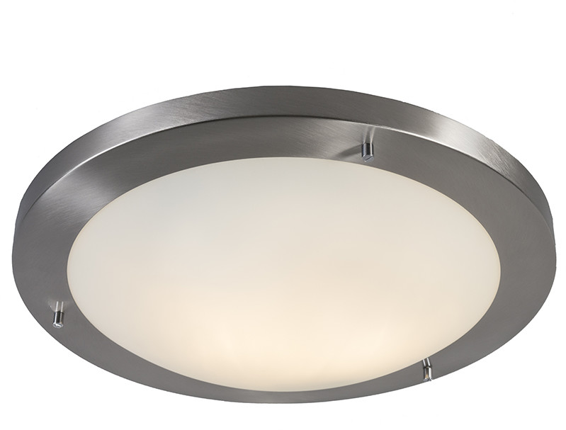 QAZQA Nowoczesny plafon stal 41cm IP44 - Yuma