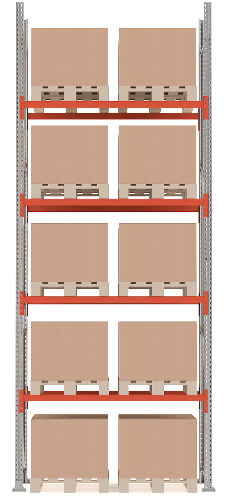 AJ System regałów paletowych Ultimate moduł podstawowy 5000x1850x1100 mm 10 23713